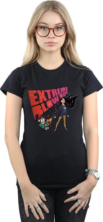Actual product image Disney Womens/Ladies Wreck It Ralph Pocahontas And Vanellope Cotton T-Shirt (XL)