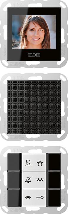 JUNG In-house telephone Bus AS/A UP PAL 55mm bw SIVIA622SW