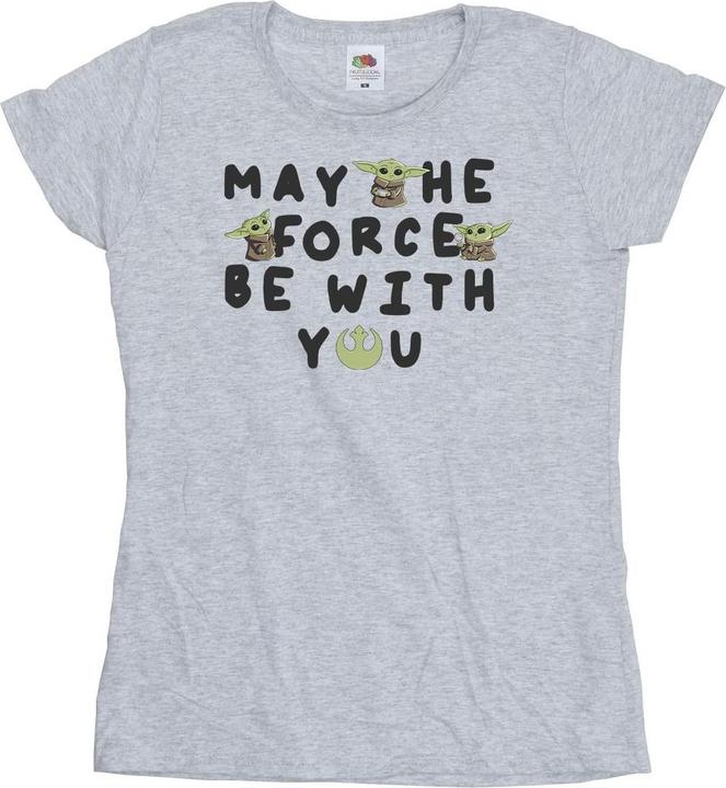 Immagine prodotto Star Wars The Mandalorian Grogu May The Force Be With You Maglietta Donna (XL)