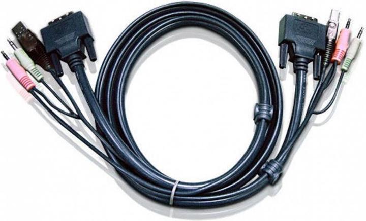 Aten 2L-7D02U KVM cable with USB and DVI-D connectors