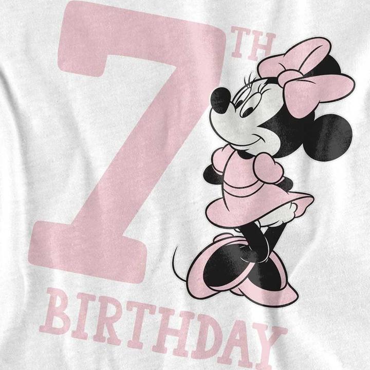 Actual product image Disney Childrens/Kids Minnie Mouse 7th Birthday T-Shirt (140)