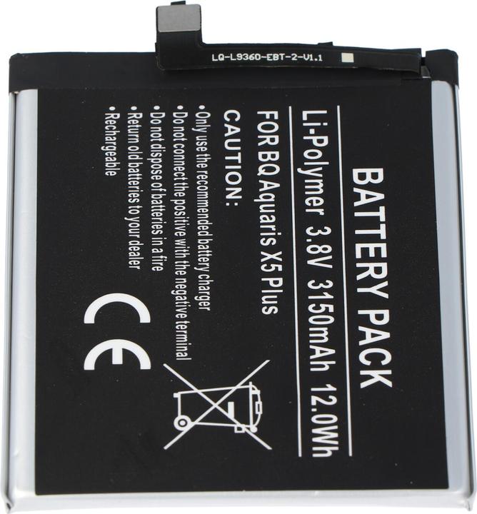 Produktbild AccuCell Akku BQ Aquaris X5 Plus, 3200