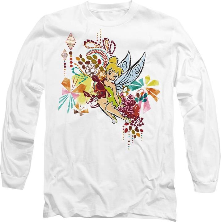Actual product image Disney Interactive Studios Unisex Adult Tinker Bell Geometric Floral T-Shirt (XXL)