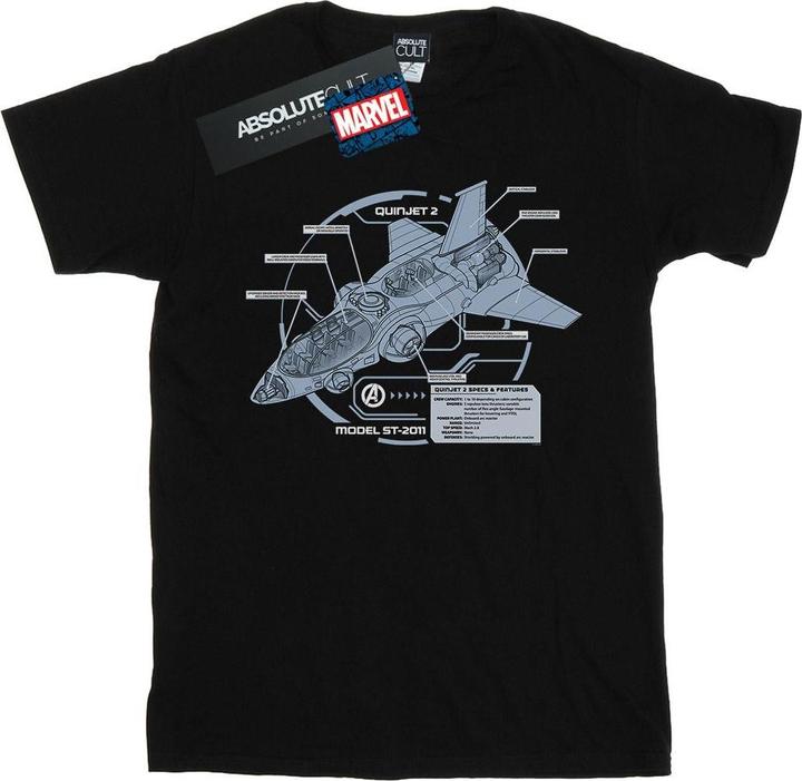 Actual product image Mens The Avengers Quinjet Breakdown T-Shirt (3XL)