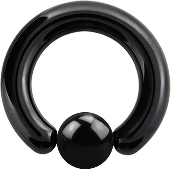 Produktbild Star Piercing Ball Closure Ring schwarz (ohne Messing, Chirurgenstahl 316L)