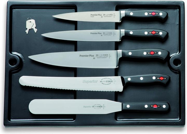 Actual product image F. Dick Plaza cooking case 17-piece (knife set with case, incl. chef's knife + cooking tools / accessories)