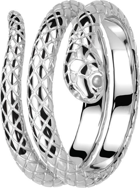 Actual product image Star Piercing Ring silver snake wrapped (Surgical steel 316L, without brass)