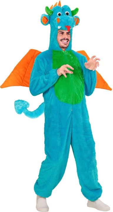 Immagine prodotto Widmann Drachen Plüschkostüm Overall mit Kapuze Erwachsene (M/L)