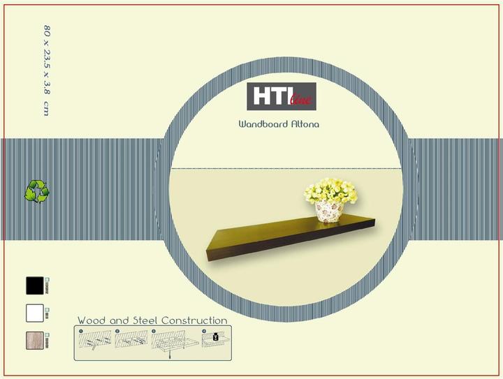 Produktbild HTI-Line Wandboard (80 x 24 x 4 cm)