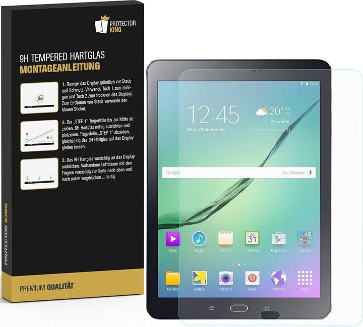Produktbild Protectorking 6x echtes Tempered 9H Panzerhartglas 3D KLAR (6 Stück, Galaxy Tab S2 9.7)