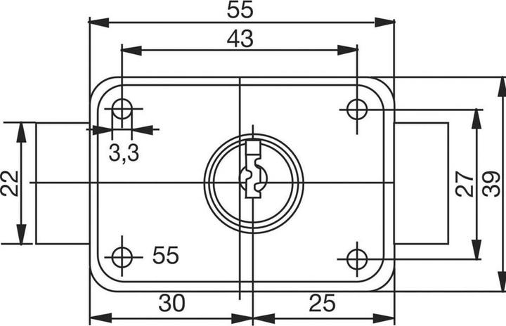 Actual product image Burg Wächter Furniture lock (Cabinet lock)