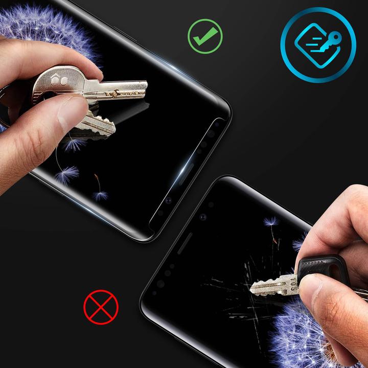 Produktbild Avizar Displayschutzfolie, Case friendly Schutz (2 Stück, Samsung Galaxy S9+, Samsung Galaxy S8)