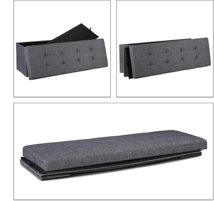 Image du produit Relaxdays Banquette rangement, spacieuse (110 cm)