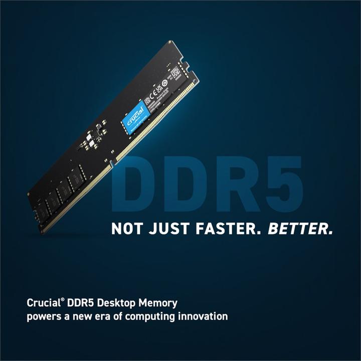 Produktbild Crucial Desktop Memory (1 x 8GB, 4800 MHz, DDR5-RAM, DIMM)