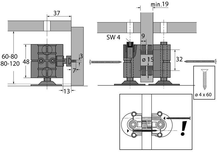Produktbild Hettich Sockelversteller Systema Top 2000 (Universalgleiter, 2 Stück)