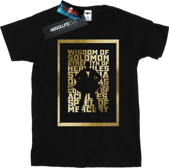 Actual product image Mens Shazam Gold Text T-Shirt (M)