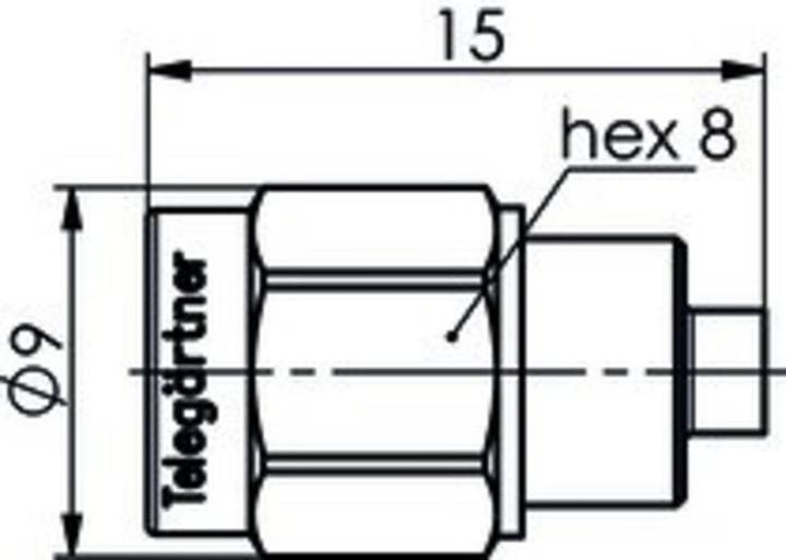 Image du produit Telegärtner SMA termination plug 20 dB 50 Ohm