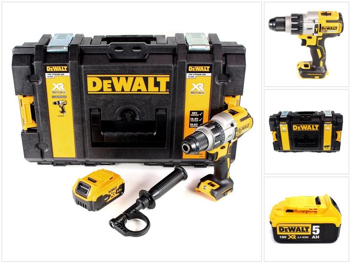 Actual product image DeWalt DCD 996 Perceuse-visseuse à percussion sans fil 18V 95Nm Brushless + 1x Battery 5,0Ah + Coff (Rechargeable battery operated)