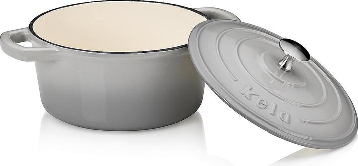 Produktbild Kela Bräter Calido 2,5l grau (21 cm, Bräter + Schmortopf, Gusseisen)