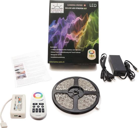 Immagine prodotto Lumina Swiss Set di strisce LED Multicolore+ (RGBW) 2m Premium Outdoor Deluxe (200 cm, Esterno)