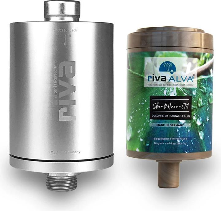 Produktbild Riva Duschfilter rivaALVA Skin&Hair EM – Metallgehäuse mit Filterkartusche