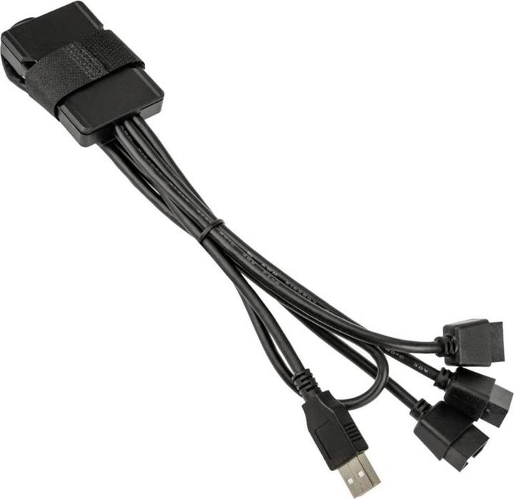 Produktbild Lian-Li PW-U2TPAB USB Hub - schwarz (0.60 m, USB 2.0)