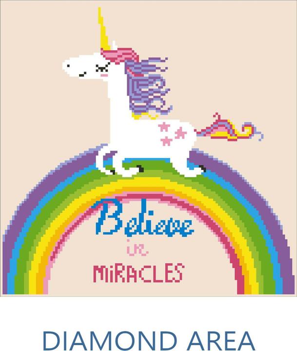 Actual product image Diamond Dotz Unicorn Believe in Miracles