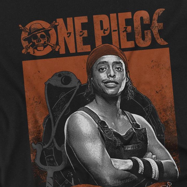 Actual product image One Piece Mens Usopp Etched T-Shirt (XL)