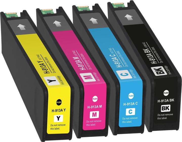 Produktbild Plutoos HP 913A Patronen XXL kompatibel, 4er Farbset (C, M, Y, BK)