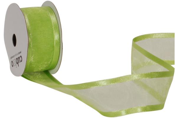 Actual product image Spyk Gift ribbon Organsa 15 mm x 8 m, Dark green (Gift ribbon, 1 x)