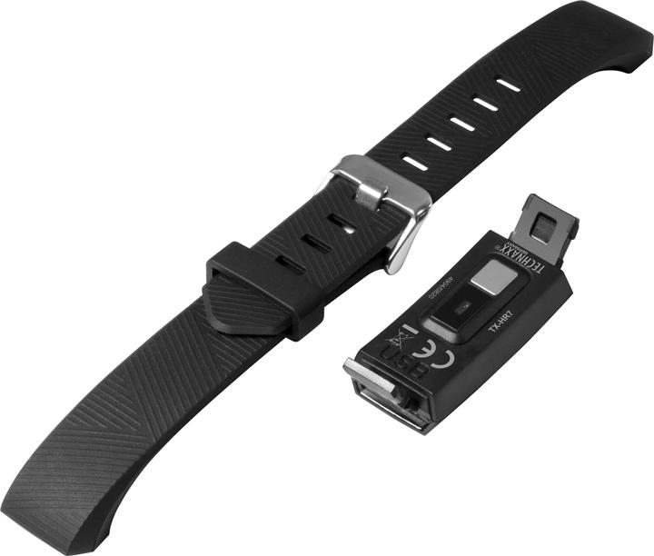 Actual product image Technaxx TX-HR7 Fitness Tracker With Integrated Pulse Function Uni Black (20 mm)