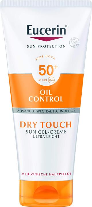 Eucerin Dry Touch Crema Gel Solare Ultra Leggera SPF 50+, Crema 200 ml (Crema solare viso, SPF 50+, 200 ml, 150 g)