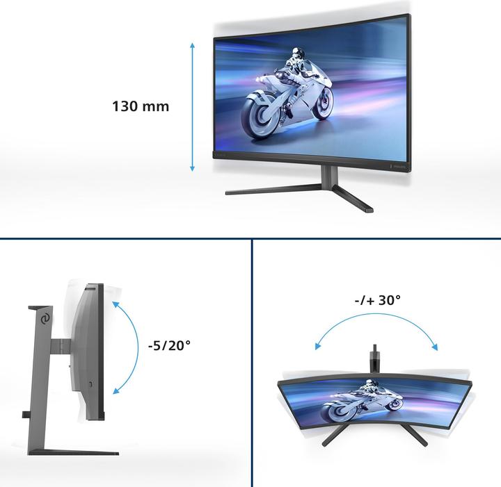 Produktbild Philips MMD 2C5200W/00 VA Monitor,,, höhenverstellbar, 2x HDMI, DisplayPort (1920 x 1080 Pixel, 27")