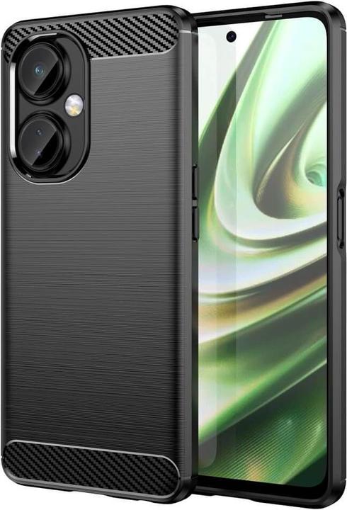 Cover-Discount OnePlus Nord CE 3 Lite - Metall Carbon Look Hülle schwarz (OnePlus Nord CE 3 Lite)