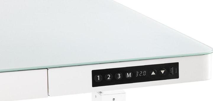 Image du produit Seville Classics Table haute Airlift 1.2 x 0.6 m, blanc, profondeur
