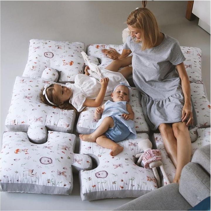 Immagine prodotto Lulando Coperta per bambini 145 x 145 cm, Rose Puzzle