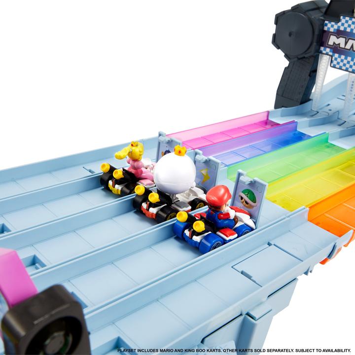 Produktbild Hot Wheels Mario Kart Rainbow Race Set Spielset