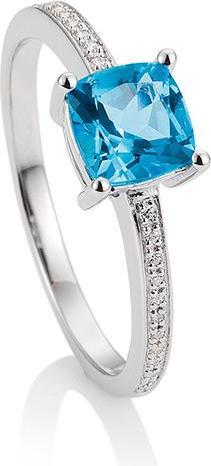 Produktbild Breuning RING - ED.TOP.DUNKEL (SWISS BLUE)/Brill. 0,096 Ct. H/si (62, 750/18 K Gold)