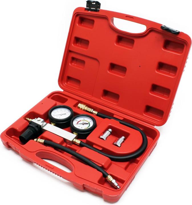 Actual product image Wiltec Compression pressure tester set for diagnosis of cylinder leakage in petrol engines