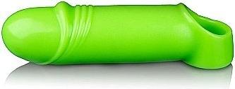 Actual product image Ouch! Smooth Thick Stretchy Penis Sleeve - Glow in the Dark