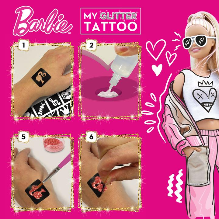 Actual product image Lisciani Barbie glitter tattoos