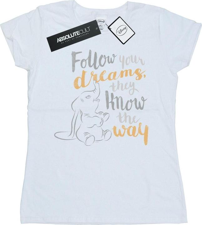 Actual product image Disney Womens/Ladies Dumbo Follow Your Dream Cotton T-Shirt (L)