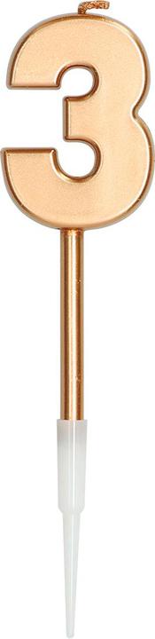 Immagine prodotto Folat Candela numero 3 Bronzo metallizzato (1 x)