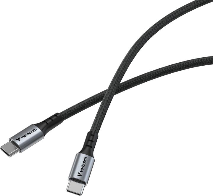 Actual product image Verbatim Sync & Charge Cable - 100W USB-C to USB-C 120 cm (1.20 m, USB 2.0)