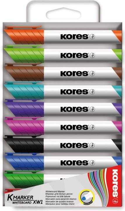 Kores K-Marker - Marcatori per lavagne bianche (Multicolore, 5 mm, 10 x)
