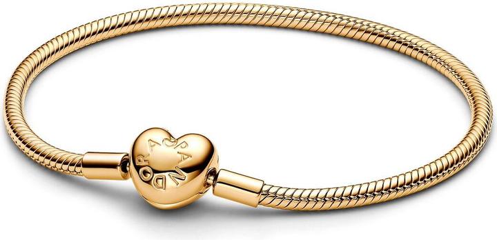 Pandora Moments Schlangen Gliederarmband mit Herz-Verschluss (19 cm)
