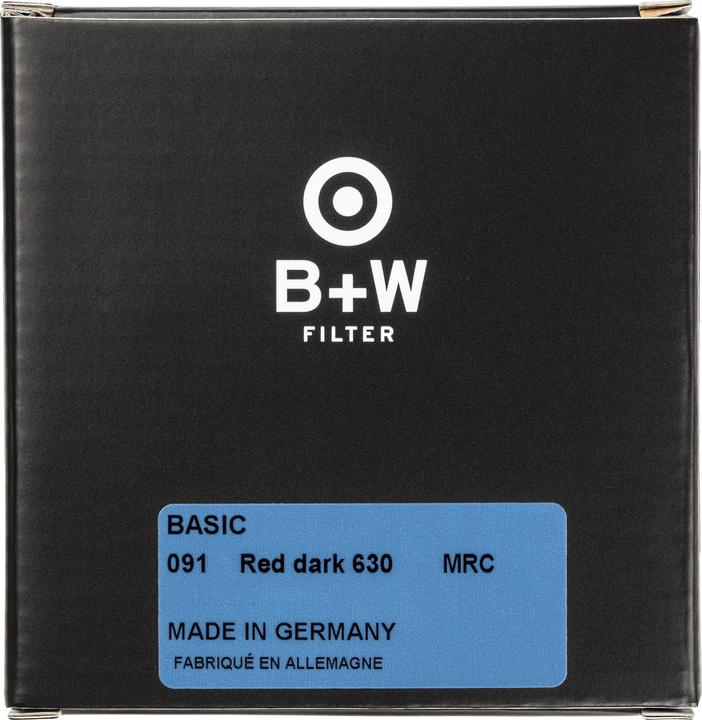 Produktbild B+W 091 Rot-Filter dunkel 630, MRC/Basic 77mm (Farbfilter, 77 mm)