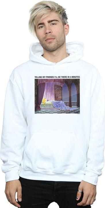 Actual product image Disney Mens Sleeping Beauty I'll Be There In 5 Hoodie (S)
