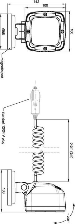 Immagine prodotto Fristom Faro da lavoro a LED a base magnetica (1300 lm)