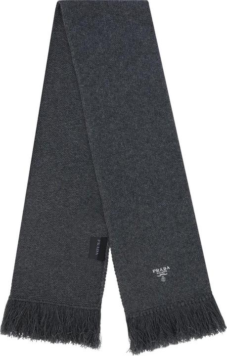 Prada Cashmere Logo Scarf
